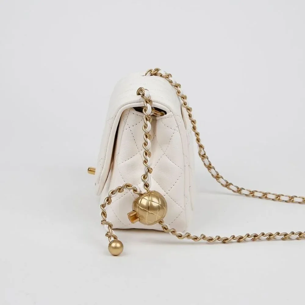 Petite Sac Golden Ball Chain Shoulder Crossbody Bag